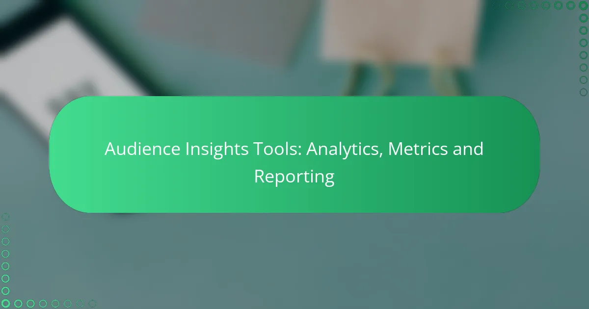 Audience Insights Tools: Analytics, Metrics and Reporting