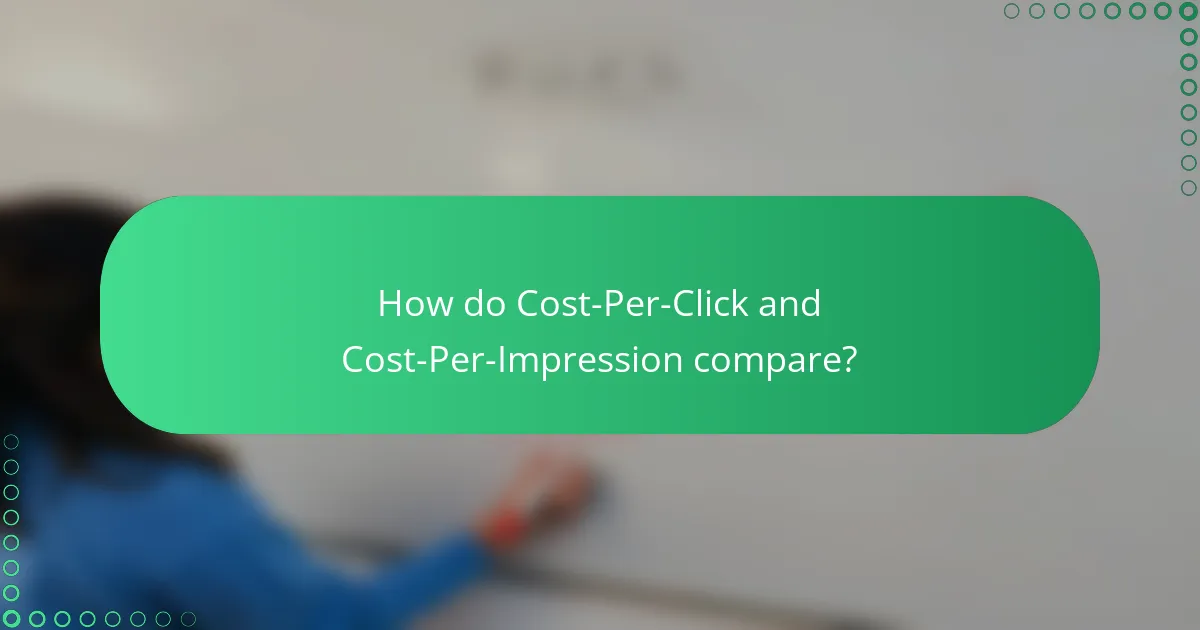 How do Cost-Per-Click and Cost-Per-Impression compare?