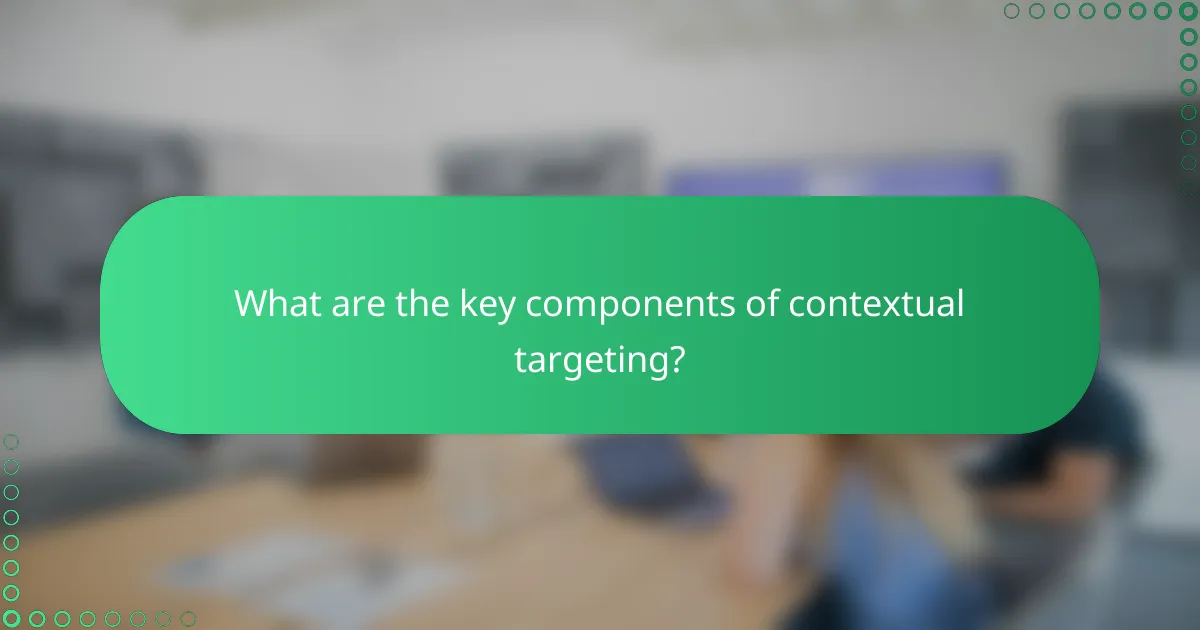 What are the key components of contextual targeting?