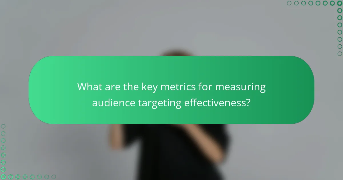 What are the key metrics for measuring audience targeting effectiveness?