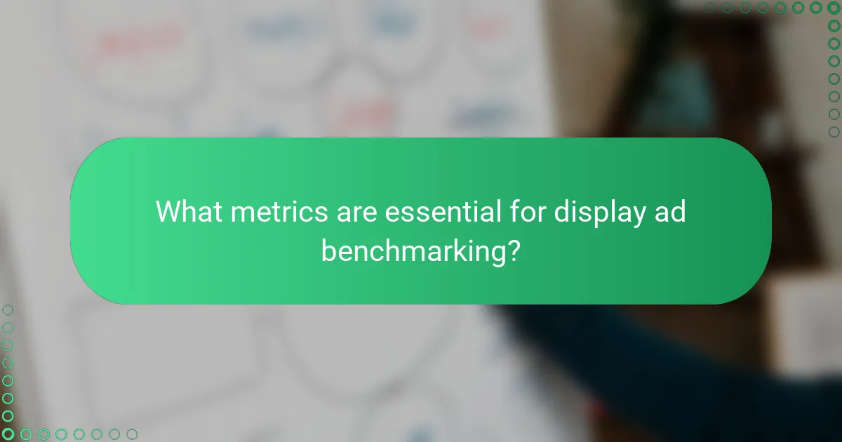 What metrics are essential for display ad benchmarking?